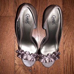 Carlos Santana peep toe high heel shoes